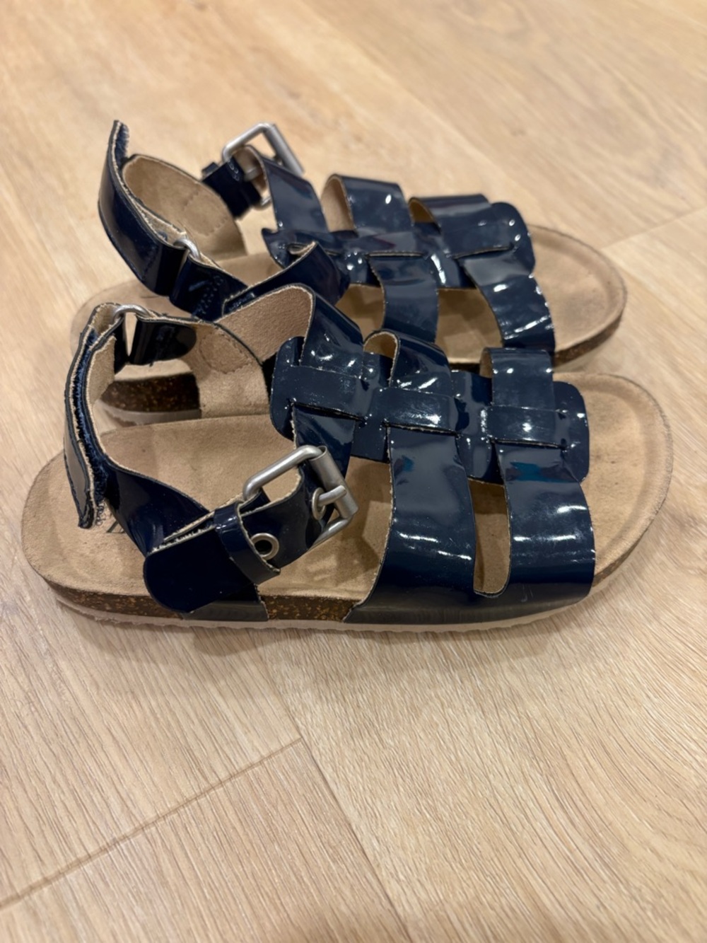 Zara Kids Patent Navy Sandals - Size 26EUR/9US